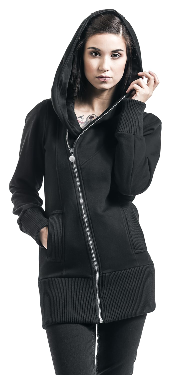 red-by-emp-damen-sweatjacke-schwarz-lang-gr-m-kapuze image 5
