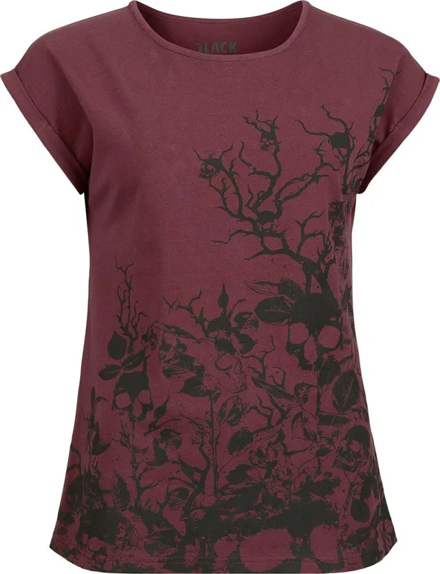black-premium-by-emp-bordeaux-t-shirt-front-backprint-damen image 1