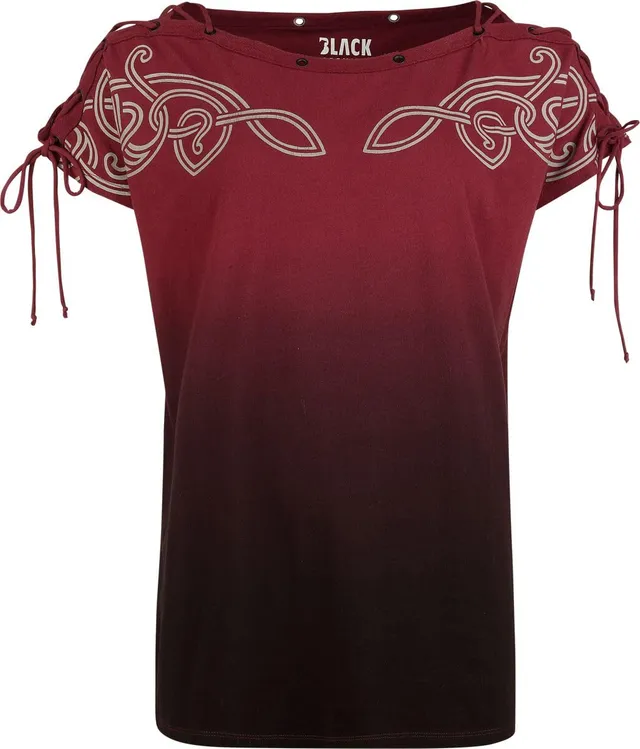black-premium-by-emp-t-shirt-dip-dye-schn-rung-rot image 1