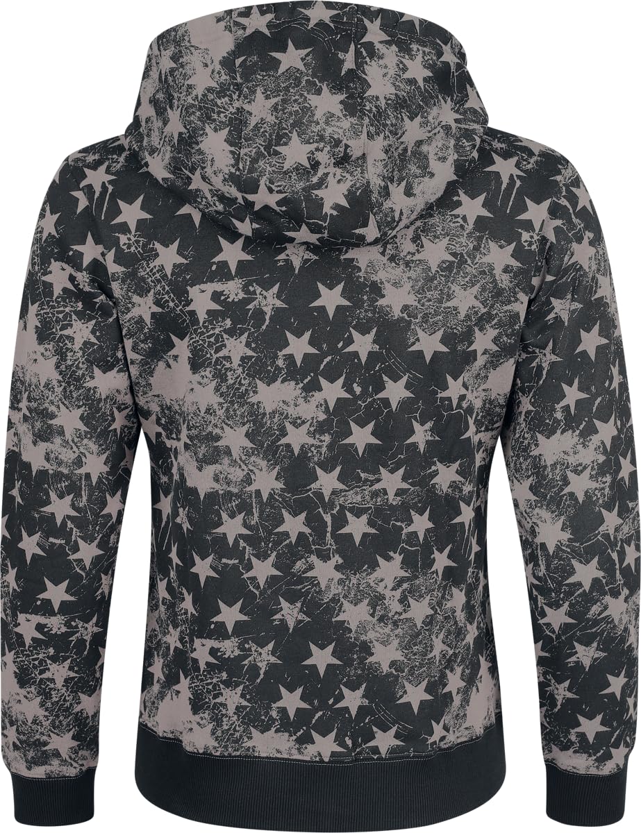 red-by-emp-kapuzenjacke-sternen-allover-print-schwarz image 3