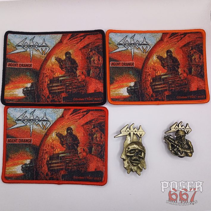 sodom-agent-orange-3d-pin-anstecker-antik-silber-5-cm image 2