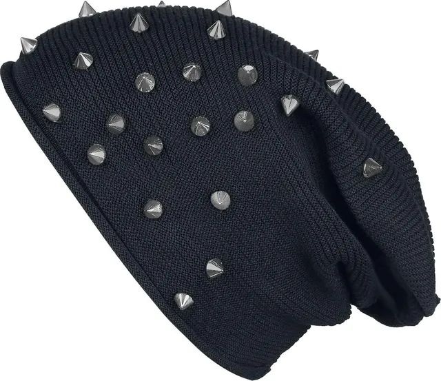 black-premium-by-emp-beanie-schwarz-mit-nieten-unisex image 1