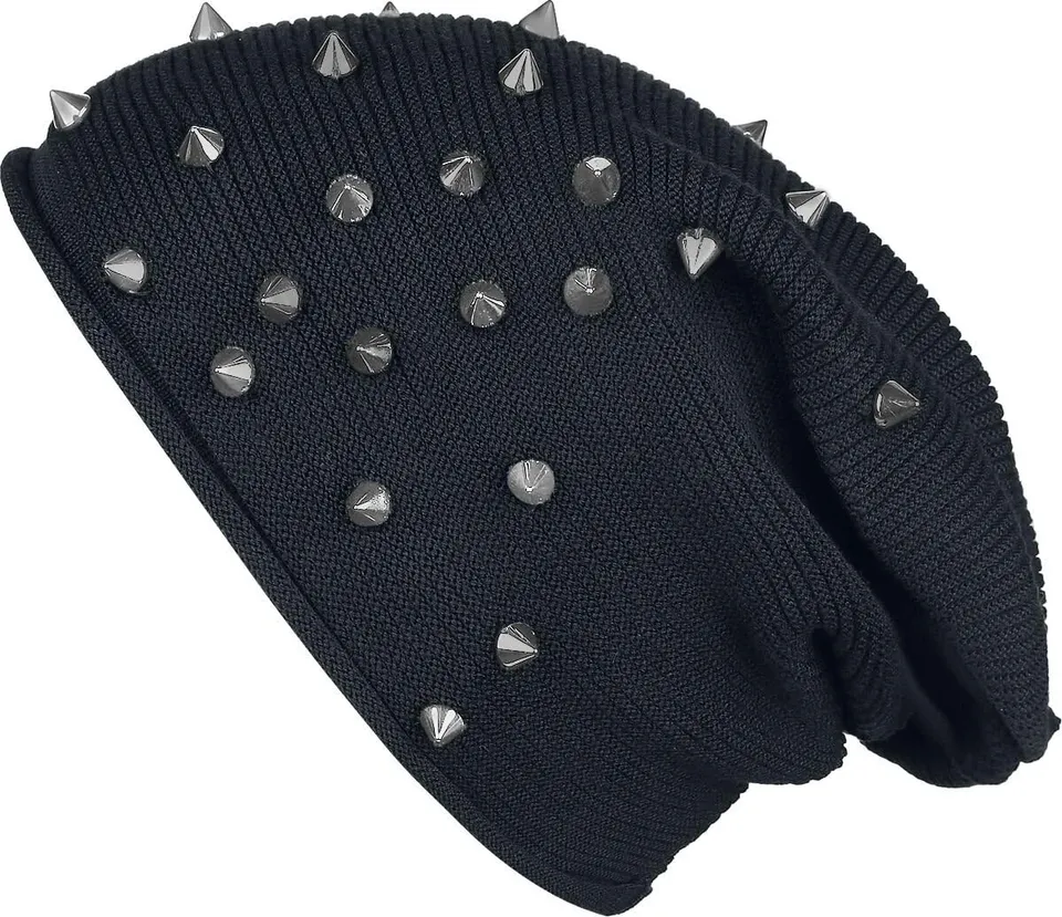 black-premium-by-emp-beanie-schwarz-mit-nieten-unisex image 1