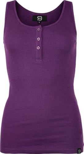 red-by-emp-damen-basic-top-schwarz-lila-mit-knopfleiste image 7