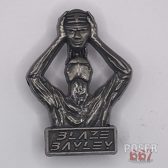 poser667-productions-3d-pin-blaze-bayley-william-black-pin-antik-silber image 1