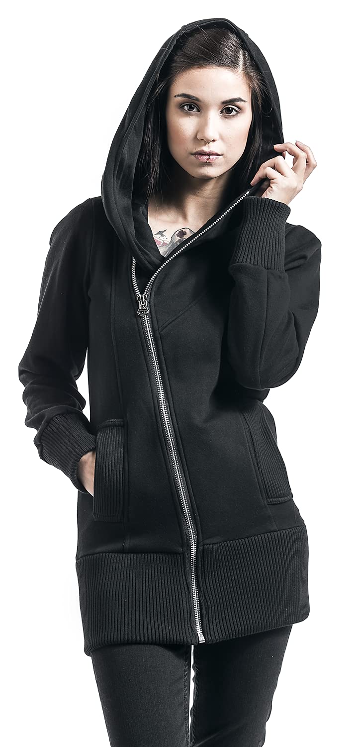 red-by-emp-damen-sweatjacke-schwarz-lang-gr-m-kapuze image 7