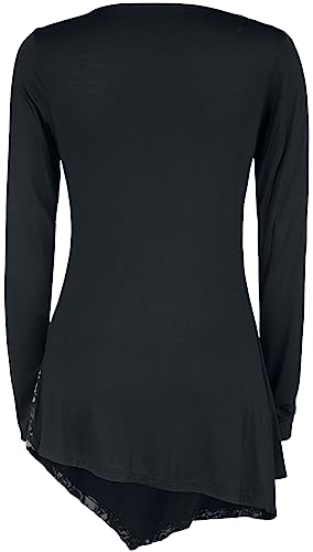 black-premium-by-emp-longsleeve-damen-schwarz-wasserfall-l-mit-print image 8
