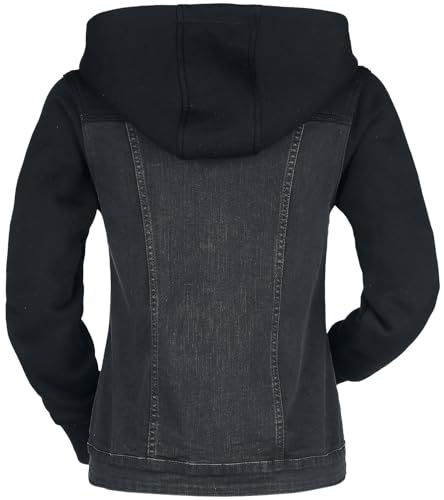 red-by-emp-jeansjacke-damen-schwarz-sweat-rmel-l image 8