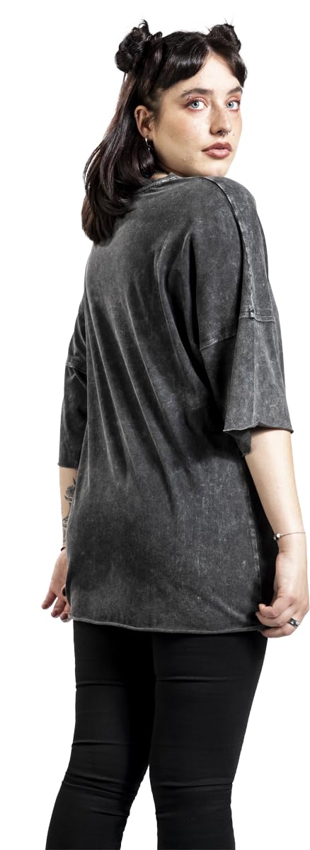 black-premium-by-emp-t-shirt-cut-out-dekollet-damen-schwarz-m image 5