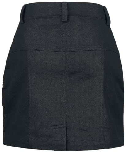 black-premium-by-emp-kurzer-schwarzer-rock-mit-schnallen-damen image 8