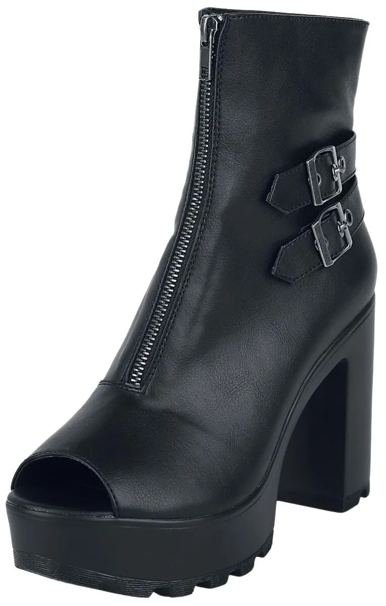 black-premium-damen-peeptoe-stiefelette-schwarz-mit-rei-verschluss image 1