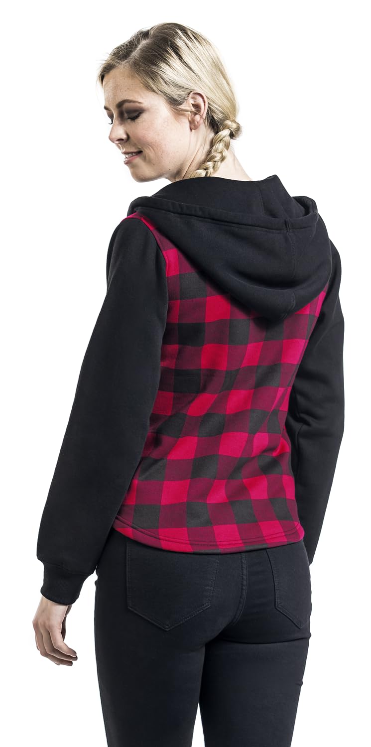 red-by-emp-kapuzenjacke-karo-schwarz-rot-gr-m image 7