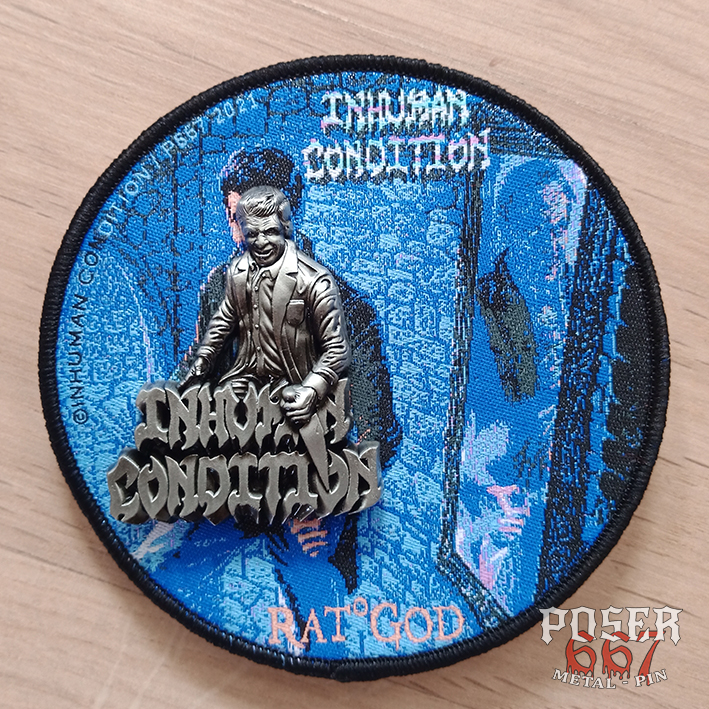 inhuman-condition-rat-god-patch-rund-9-cm-schwarz image 2