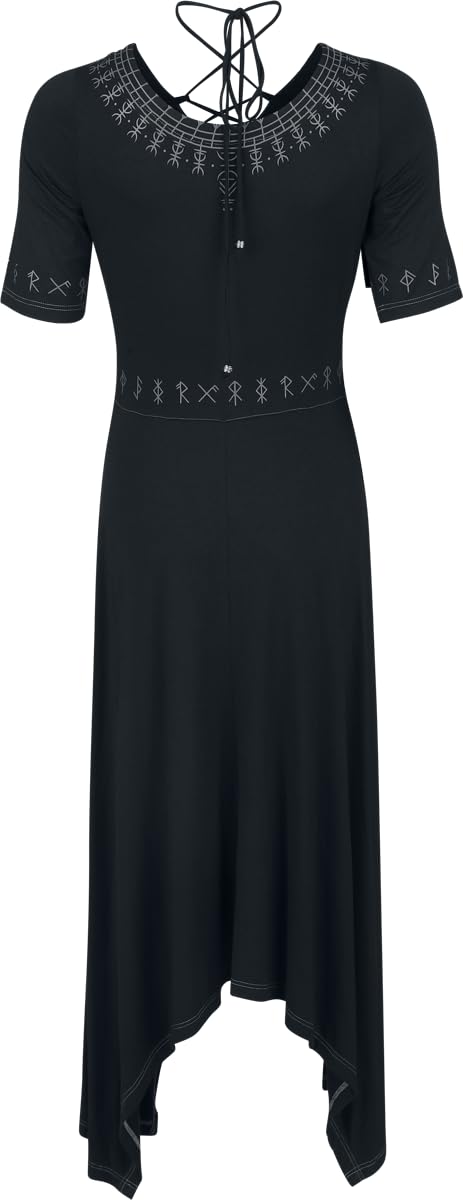 black-premium-by-emp-kleid-mit-schn-rung-lang-schwarz-damen image 3