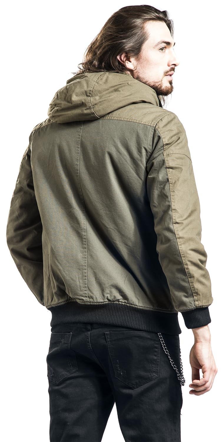 black-premium-by-emp-winterjacke-oliv-herren-xxl-mit-steppfutter image 6