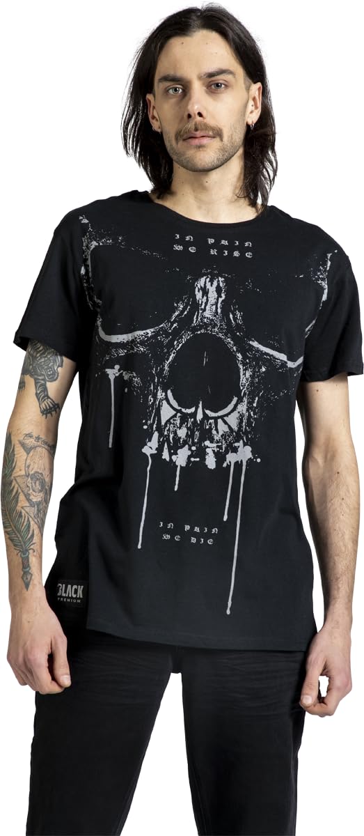 black-premium-by-emp-t-shirt-skullprint-schwarz-herren image 2