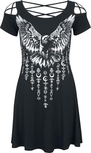 black-premium-by-emp-damen-kleid-schwarz-raben-print-gr-s image 6