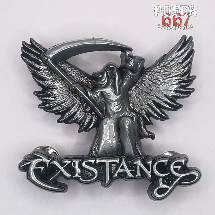 existance-wildfire-3d-pin-anstecker-antik-silber-5-5cm image 1