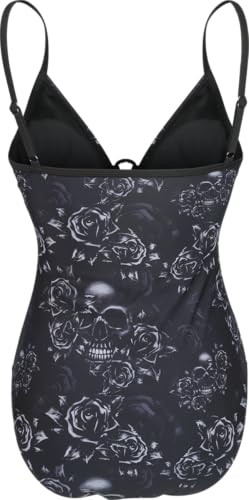 black-premium-by-emp-badeanzug-mit-schn-rung-und-rosen-schwarz image 8