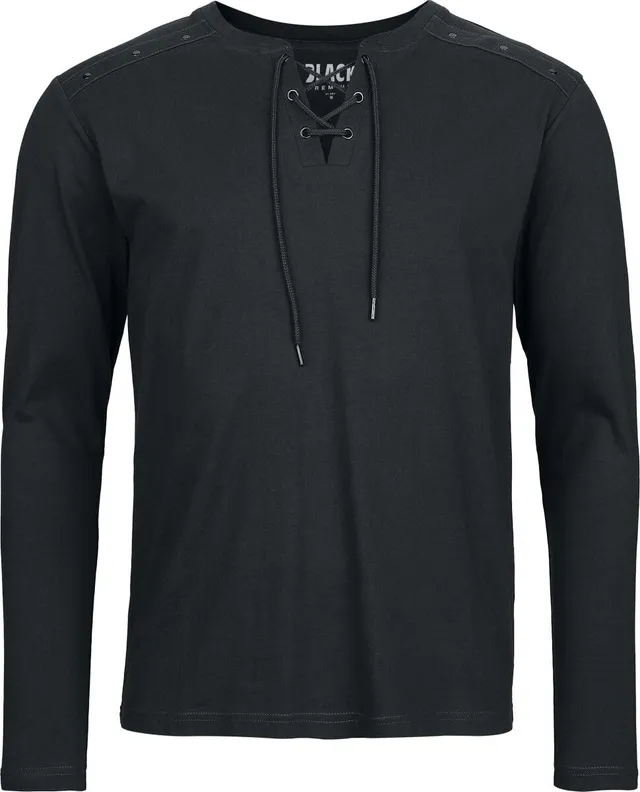 black-premium-by-emp-langarmshirt-schn-rung-schwarz-gr-l image 1
