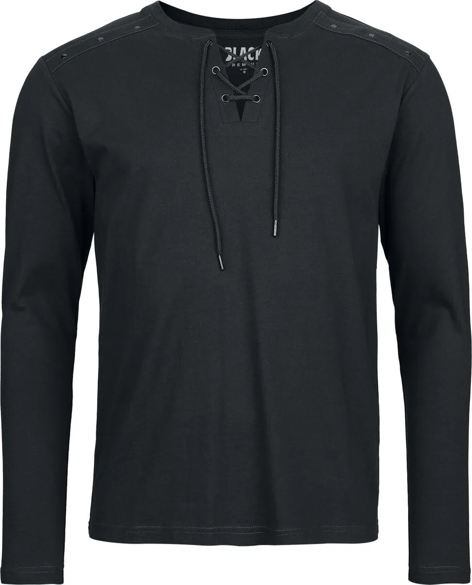 black-premium-by-emp-langarmshirt-schn-rung-schwarz-gr-l image 1