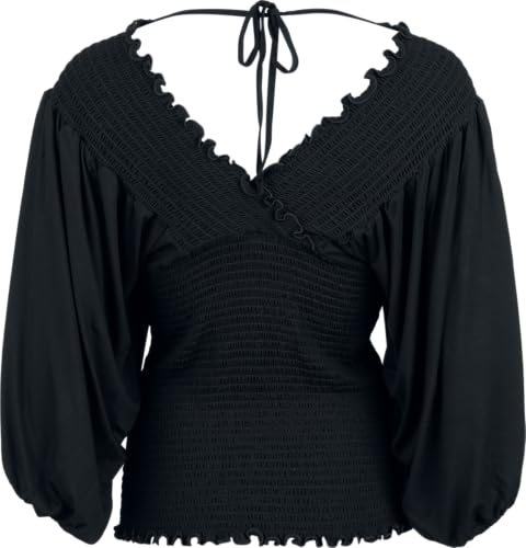 black-premium-by-emp-damen-langarmshirt-schwarz-mit-elastischem-bund image 8