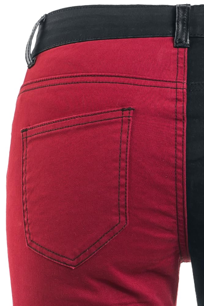 black-premium-by-emp-damen-stoffhose-schwarz-rot-31w-34l-slim image 5