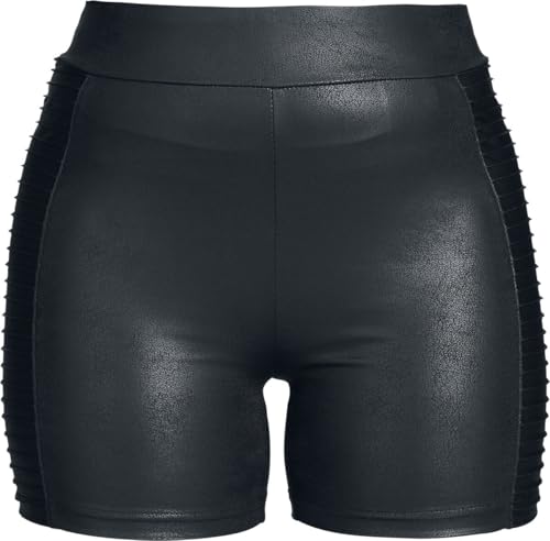 black-premium-essential-faux-leather-shorts-schwarz-damen image 7