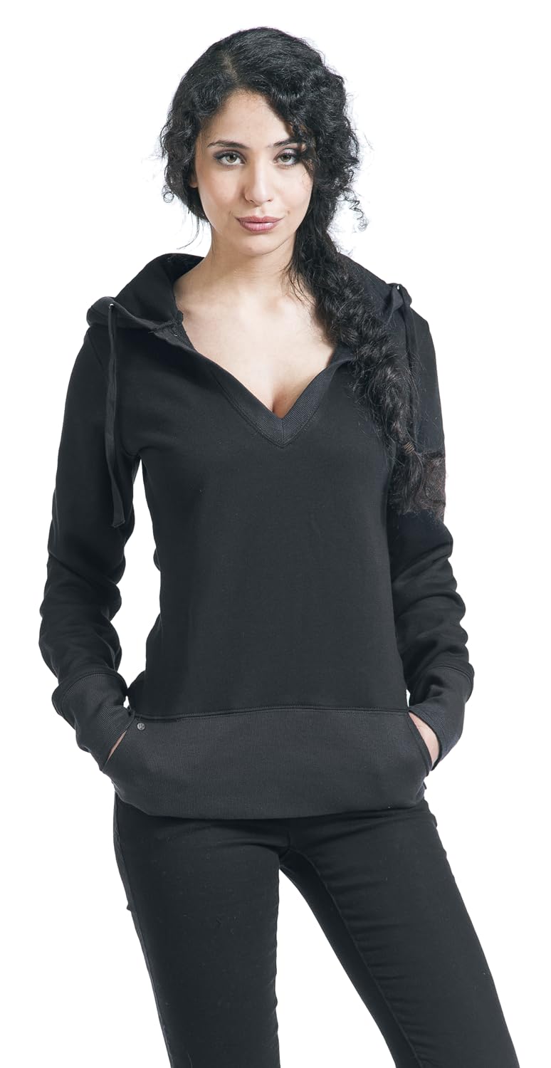 black-premium-damen-hoodie-schwarz-daumenl-cher-l image 5