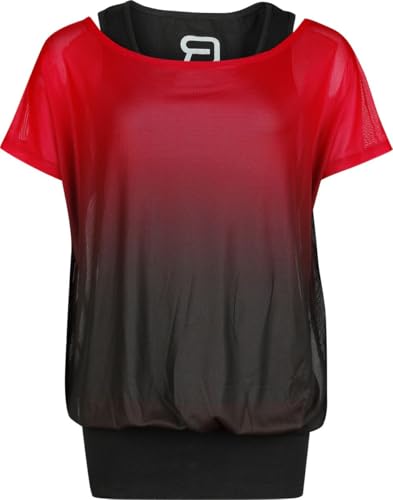 red-by-emp-bordeaux-schwarzes-2-in-1-t-shirt-damen image 6