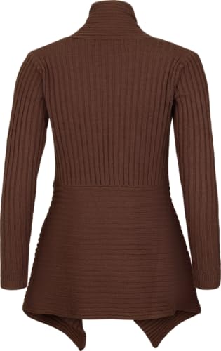 black-premium-by-emp-cardigan-damen-braun-asymmetrisch image 8