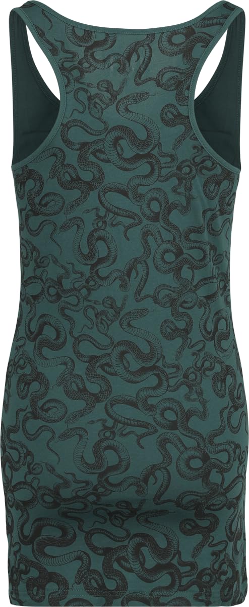black-premium-by-emp-damen-t-shirt-schwarz-gr-n-schlangen image 6