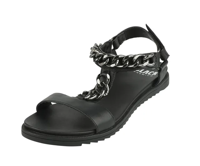 black-premium-by-emp-sandalen-damen-schwarz-mit-ketten image 1