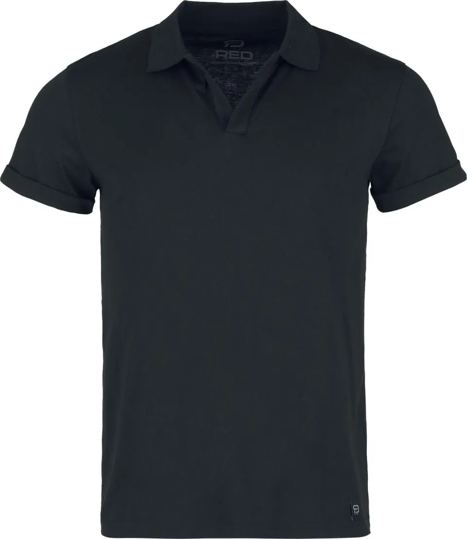 red-by-emp-schwarzes-poloshirt-herren-l-v-ausschnitt image 1