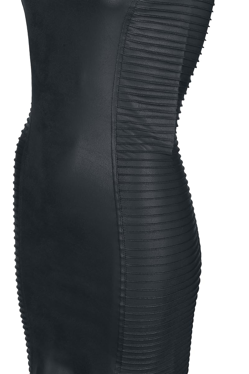 black-premium-essential-faux-leather-kleid-schwarz-gr-m image 2