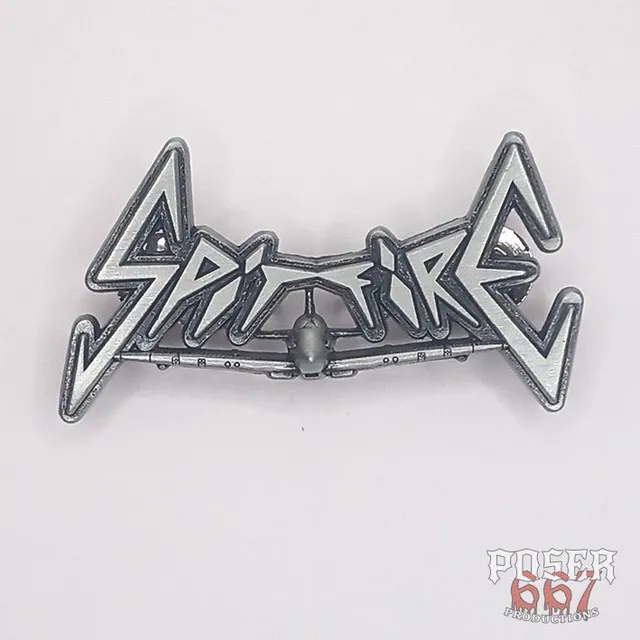spitfire-3d-logo-pin-anstecker-antik-silber-5-cm image 1