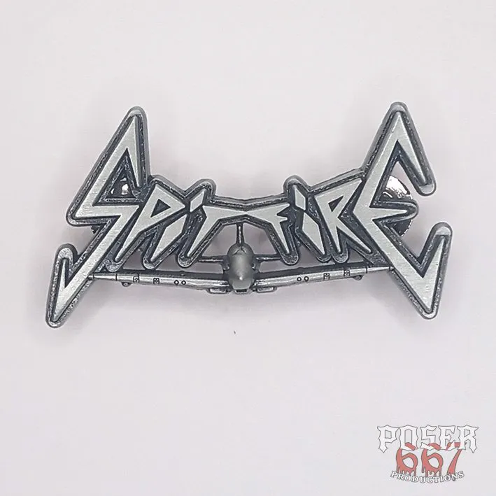 spitfire-3d-logo-pin-anstecker-antik-silber-5-cm image 1