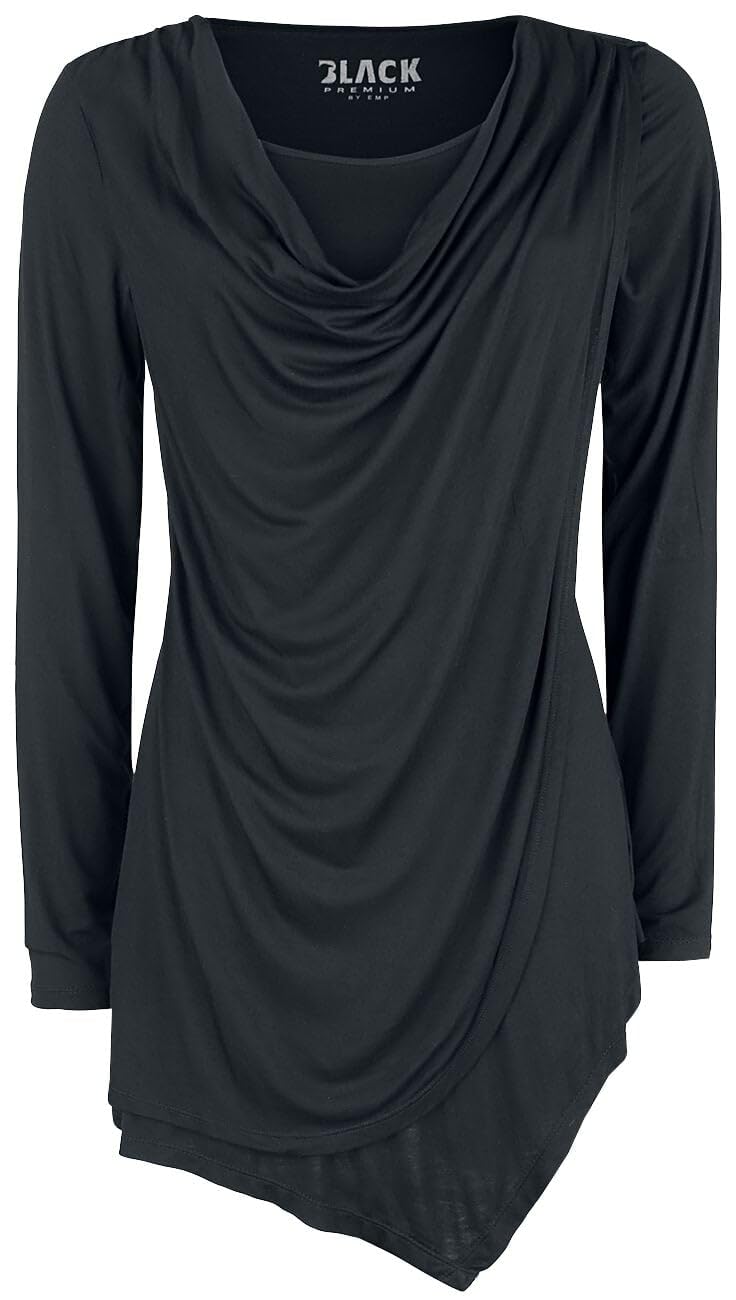 black-premium-by-emp-langarmshirt-schwarz-m-wasserfall image 1