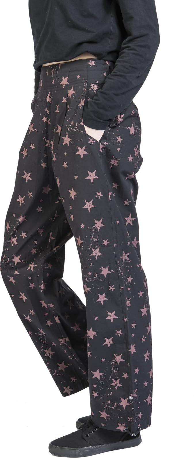 red-by-emp-stoffhose-damen-schwarz-sterne-print-s-taschen image 5