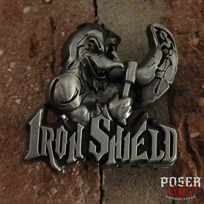 iron-shield-records-3d-metallpin-antiksilber-duck image 4