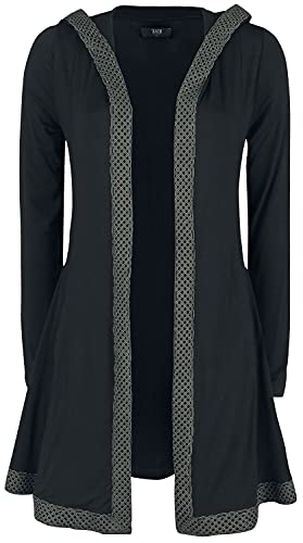 black-premium-by-emp-cardigan-damen-schwarz-mit-kapuze-gr-s image 6