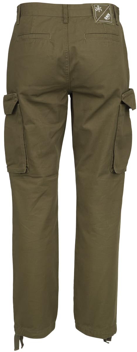 black-premium-by-emp-oliv-gr-ne-cargohose-damen-seitentaschen image 3