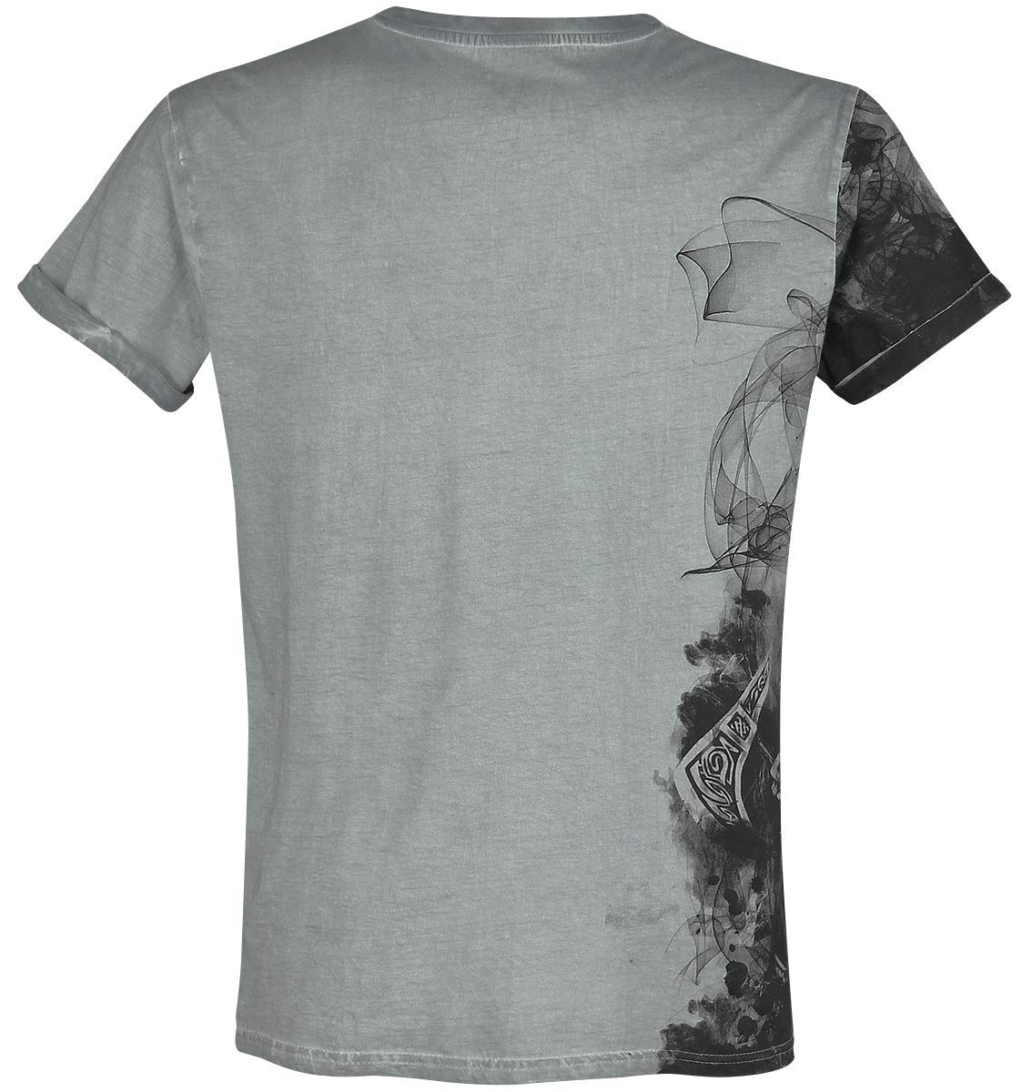 black-premium-t-shirt-hellgrau-mit-print-basic-herren image 2