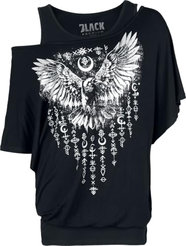 black-premium-by-emp-2-in-1-t-shirt-top-schwarz-damen image 6
