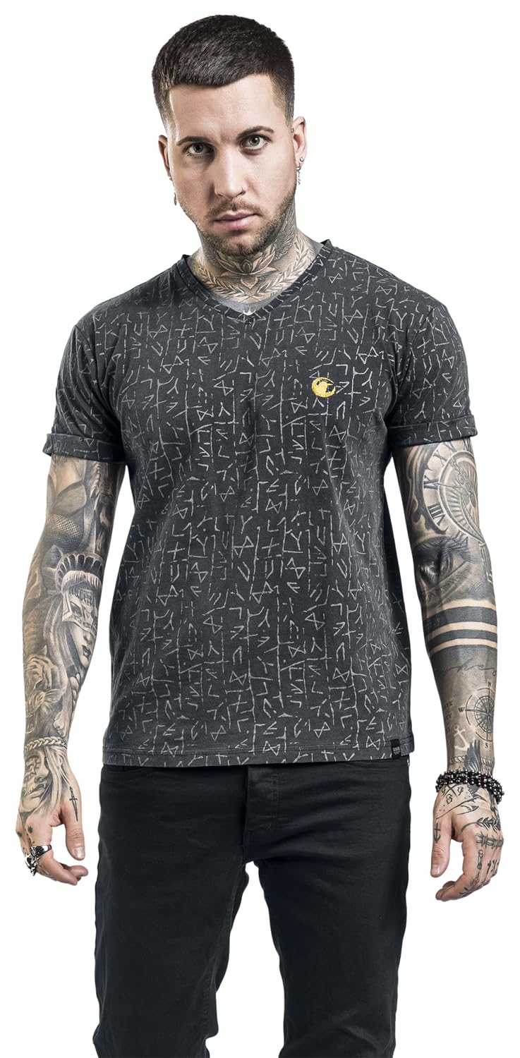 black-premium-by-emp-t-shirts-graues-rabenprint-t-shirt image 2