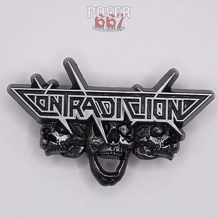poser667-contradiction-skull-logo-3d-pin-metallpin-60-mm image 1