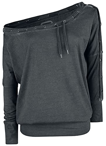 red-by-emp-damen-langarmshirt-grau-xl-tunnelzug-sen-locker image 7