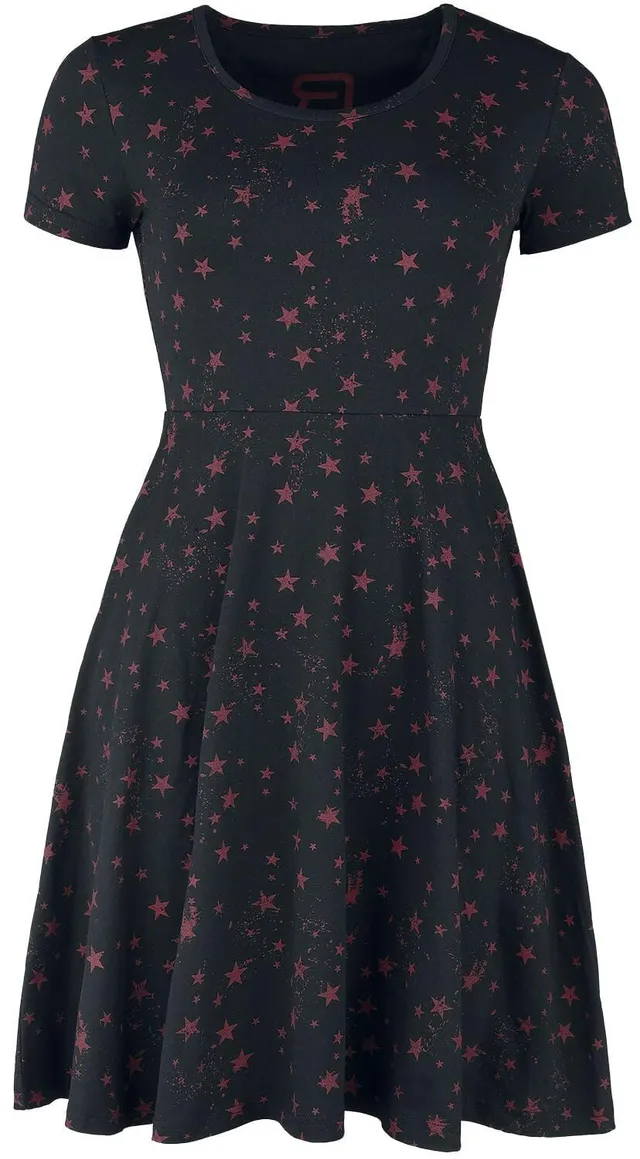 red-by-emp-sternchen-minikleid-schwarz-kurz-sternen-print image 1