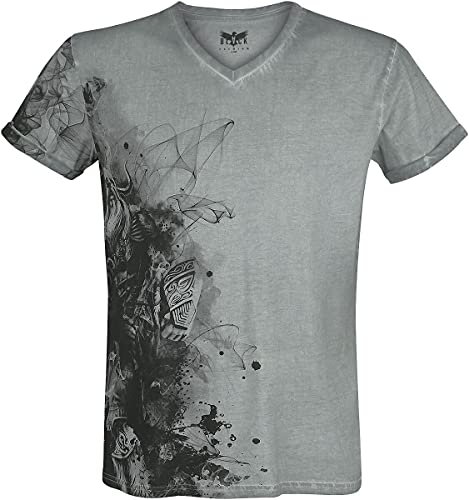 black-premium-t-shirt-hellgrau-mit-print-basic-herren image 7