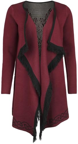 black-premium-by-emp-bordeaux-cardigan-damen-strickjacke-ornamente image 7